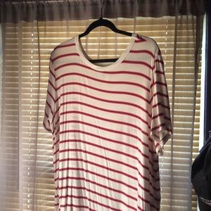 Striped, Flowy T Shirt